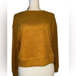 Band of the Free - Russel Gold long sleeve ribbed pullover sweater